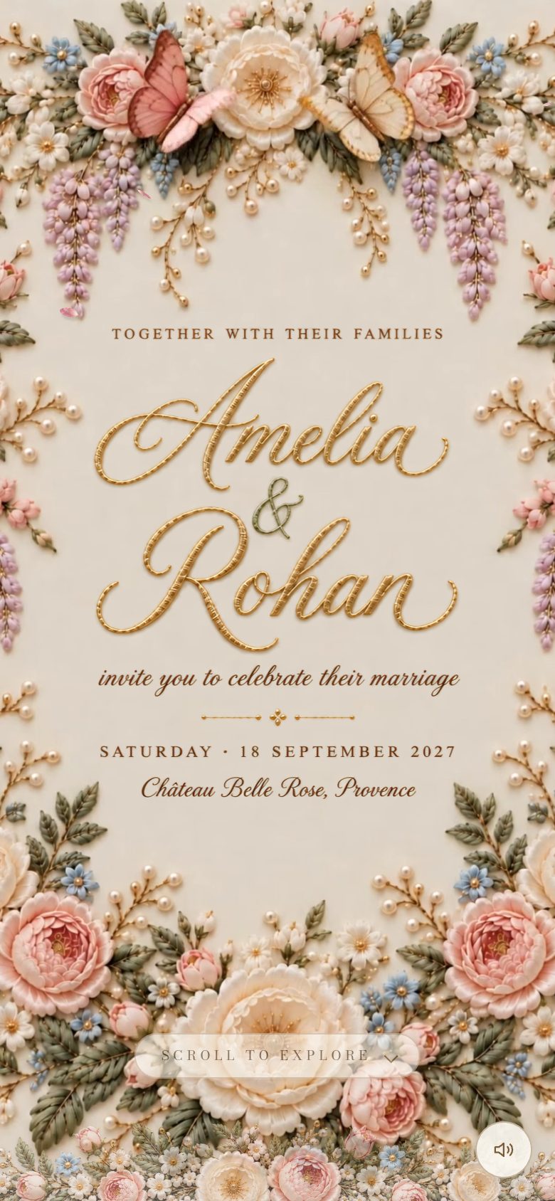The Atelier animated wedding invitation