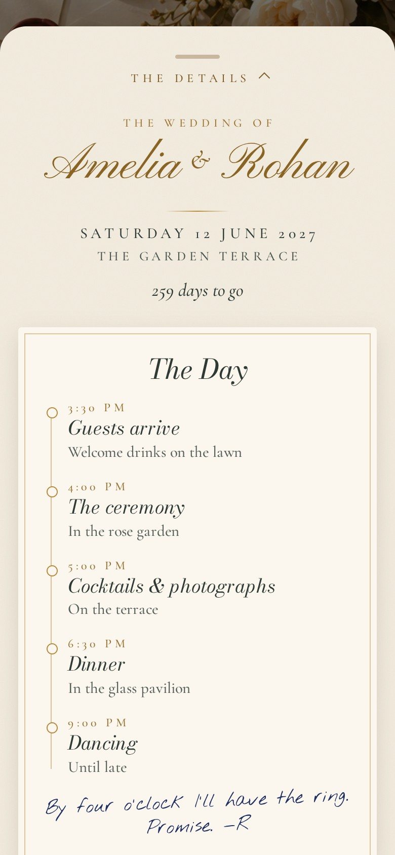 Find the Ring — The day, with his notes