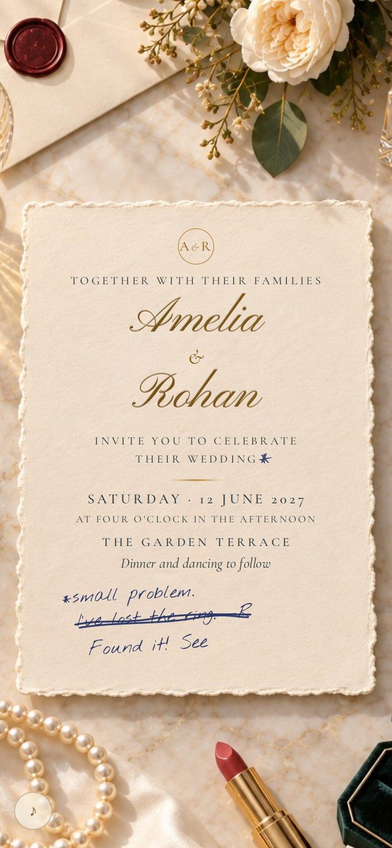 Find the Ring animated wedding invitation