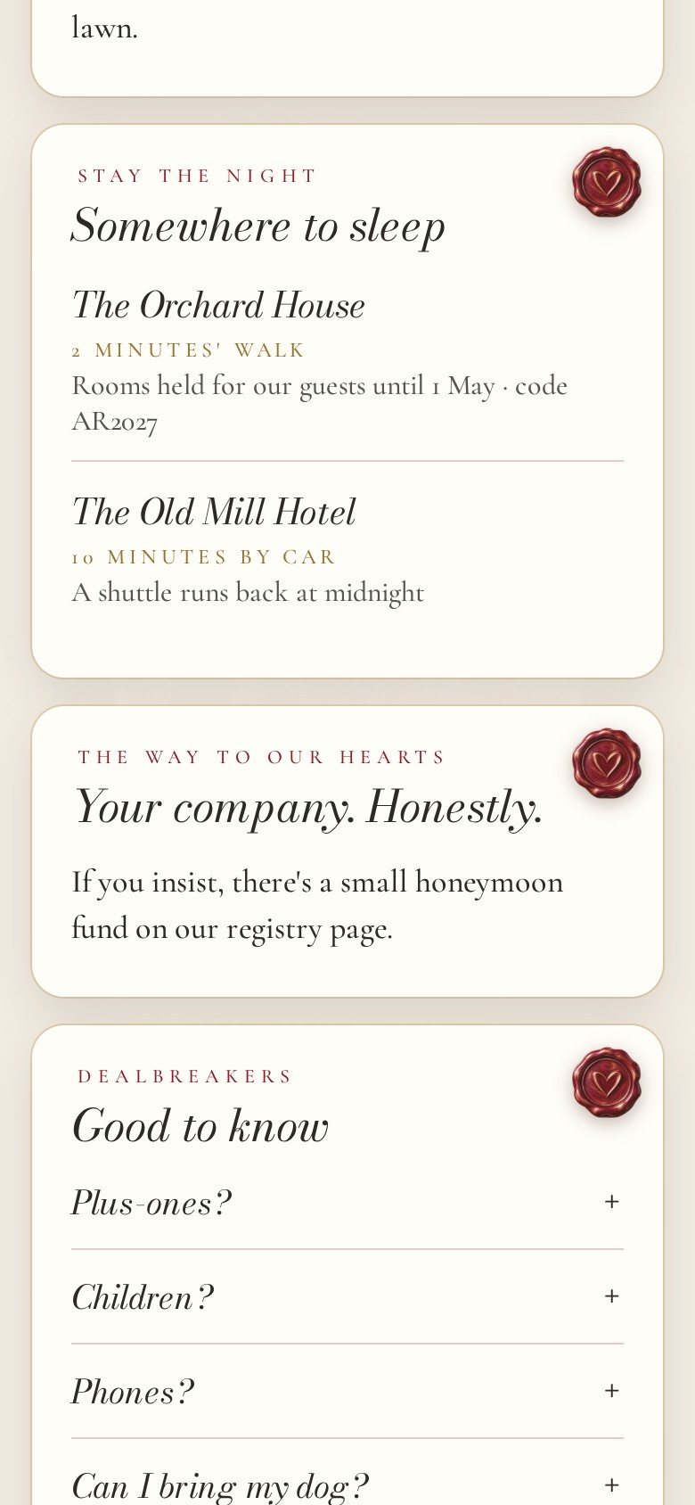It's a Match — Where to stay