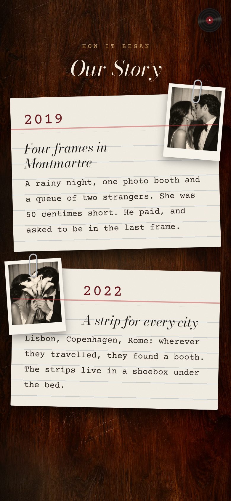 The Photo Booth — Our story