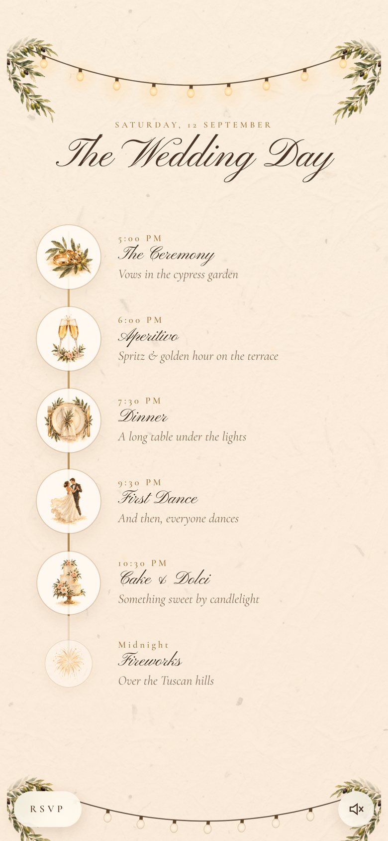 Tuscan Sunset — The wedding day