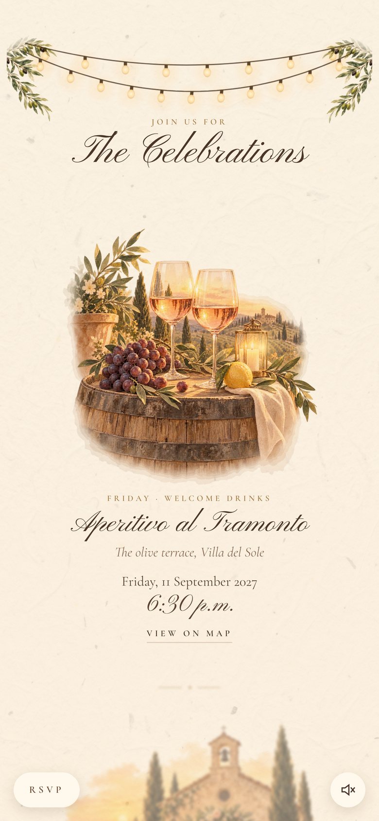 Tuscan Sunset — The celebrations