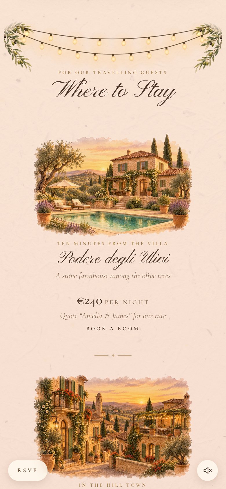 Tuscan Sunset — Where to stay
