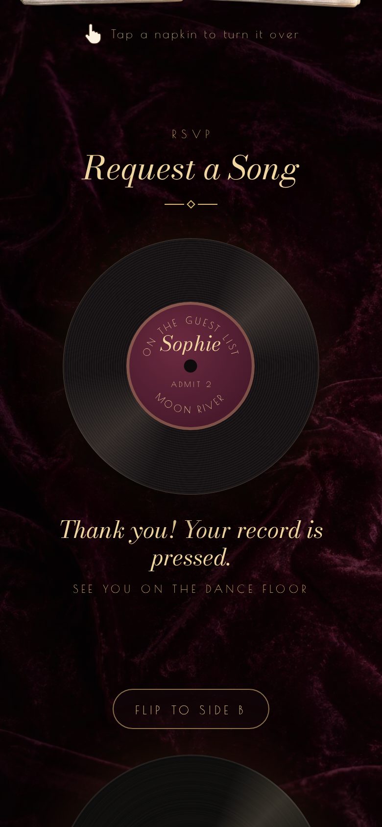 The Velvet Room — Request a song